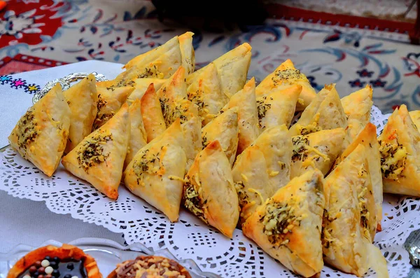 Moroccan Salty Sweet Appetizers Served Weddings Birthdays Concept Cooking Morocco — Stock Photo, Image