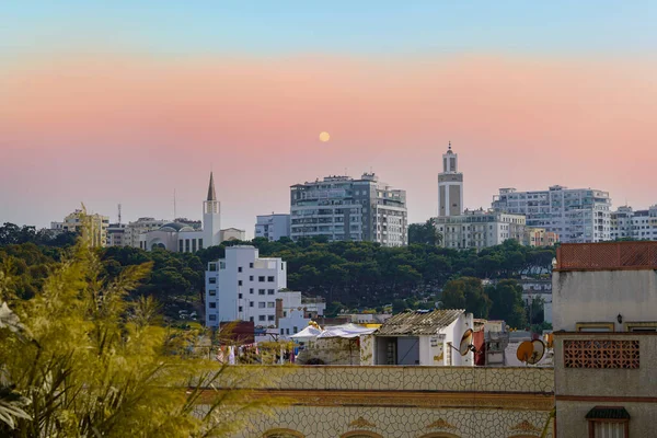 Moroccan City Tangiers Panoramic View Church Mosque — Stok fotoğraf