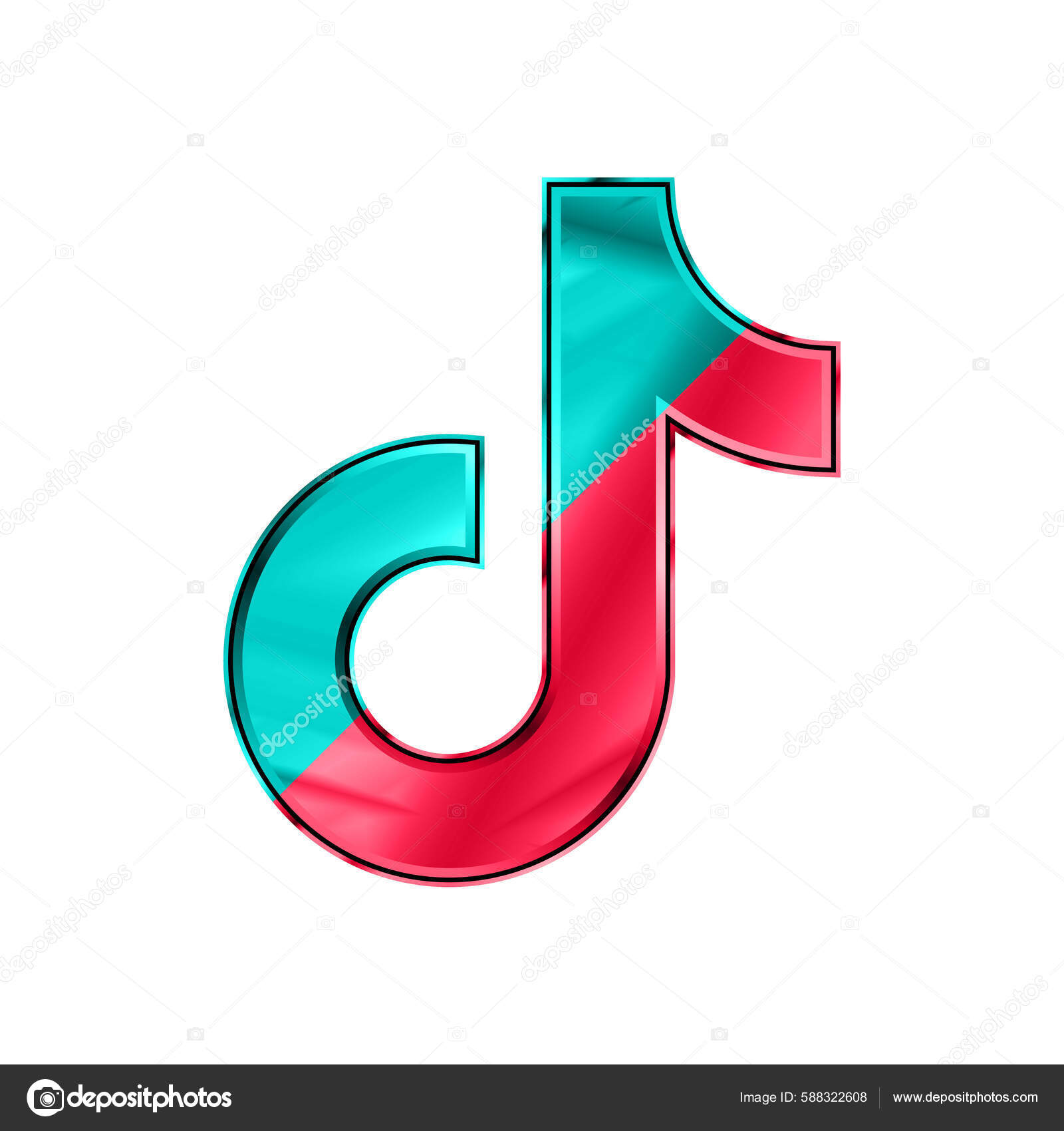 Tiktok Vector Social Media Icon Instagram Logo Vector Illustration