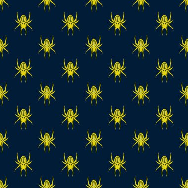 Cadılar Bayramı seamless modeli. Cadılar Bayramı partisi poster için tasarım öğeleri. Örümcek desen basit stil vektör çizim içinde sorunsuz