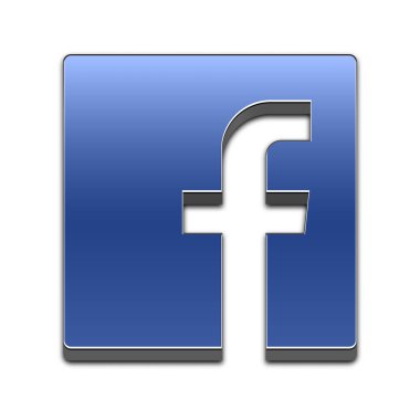 3D harfi simgesi. Sosyal medya ikonu. Facebook ikonu. Facebook logo vektör illüstrasyonu.