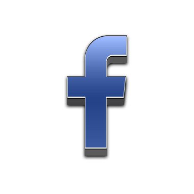 3D harfi simgesi. Sosyal medya ikonu. Facebook ikonu. Facebook logo vektör illüstrasyonu.