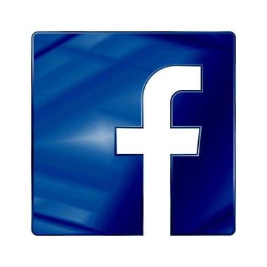 Mektup f simgesi. Sosyal medya simge. Facebook simgesi. Facebook logo vektör çizim.