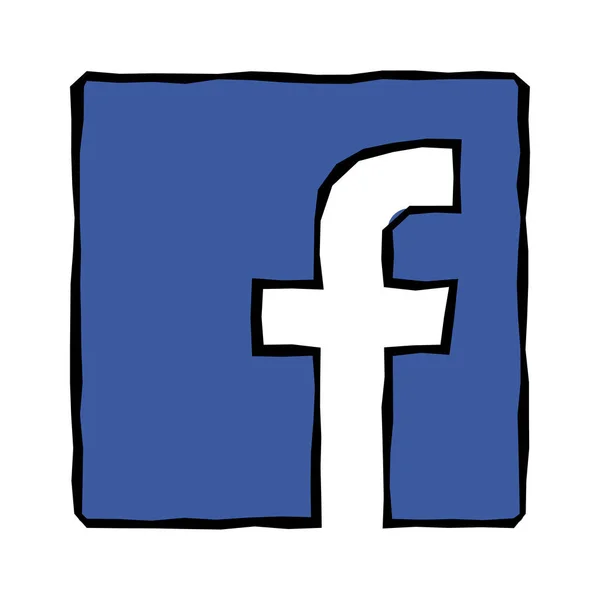Letra Icono Icono Redes Sociales Icono Facebook Logo Facebook Vector — Vector de stock