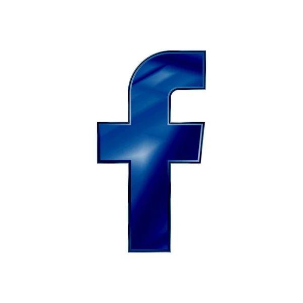 Ikon Huruf Ikon Media Sosial Ikon Facebook Ilustrasi Vektor Logo - Stok Vektor