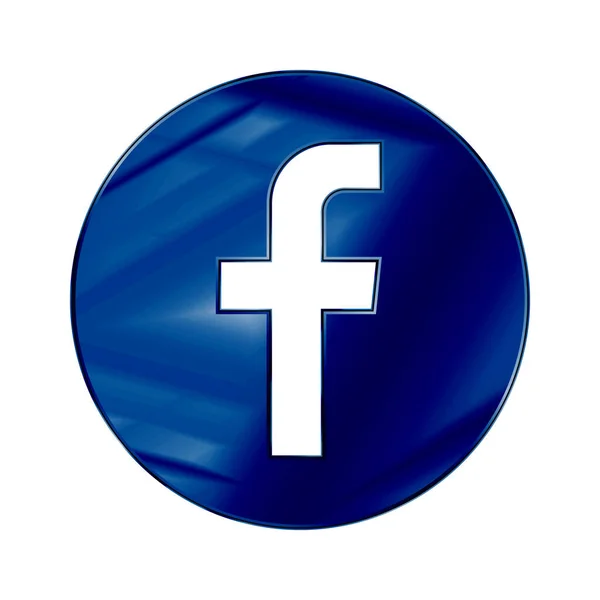 Значок Буквы Икона Социальных Сетей Facebook Icon Векторная Иллюстрация Логотипа — стоковый вектор