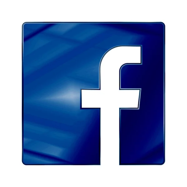 Mektup f simgesi. Sosyal medya simge. Facebook simgesi. Facebook logo vektör çizim.