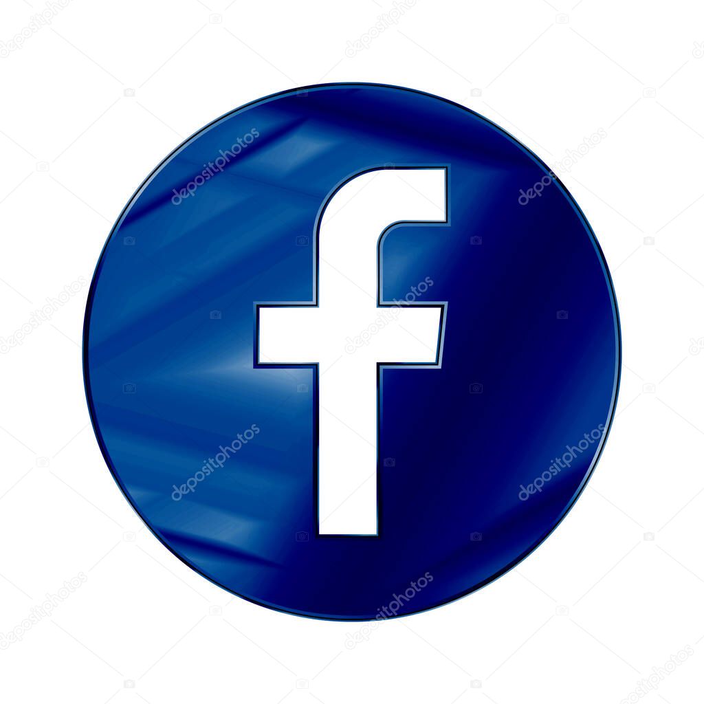 Letter f icon. Social media icon. facebook icon. Facebook logo vector illustration.
