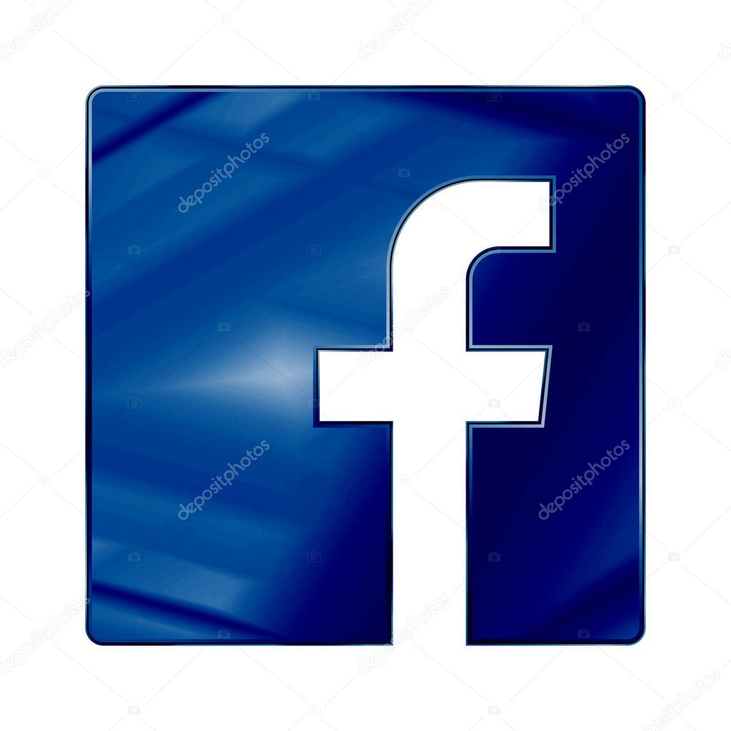 Letter f icon. Social media icon. facebook icon. Facebook logo vector illustration.