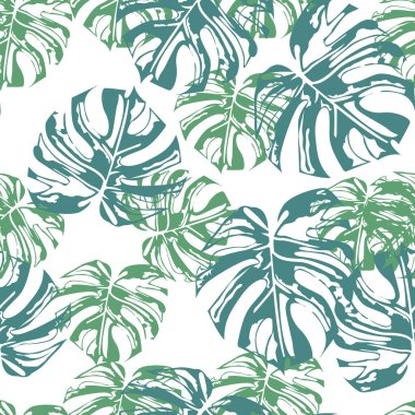 Yaprak deseni doğanın arka planında farklı konumlarda ve renklerde