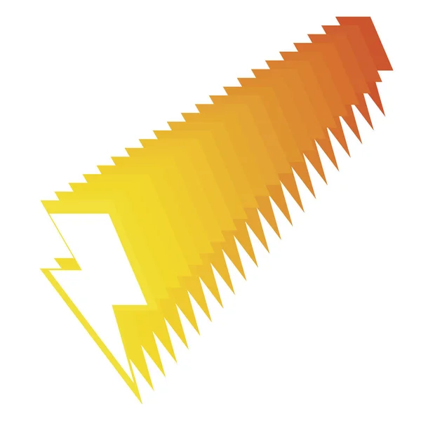 Shirt Design Symbol Lightning Repeated Several Times Perspective Abstract Vector — стоковый вектор