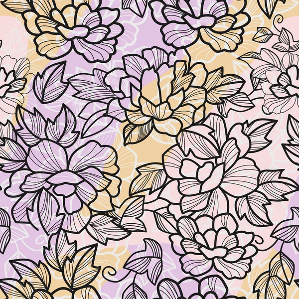 Blommönster Sömlösa Vektorillustration För Textilindustrin — Stock vektor