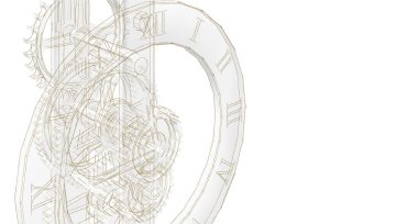 saat grafik sembolü 3d illüstrasyon