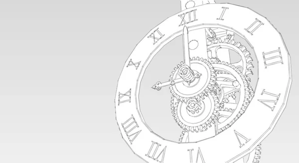 Horloge Graphique Symbole Illustration — Photo