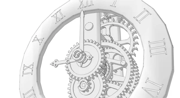 Clock Graphic Symbol Illustration — Stock Photo, Image