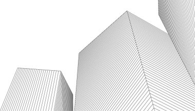 soyut mimari 3d resimleme arkaplanı