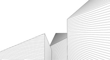 soyut mimari 3d resimleme arkaplanı