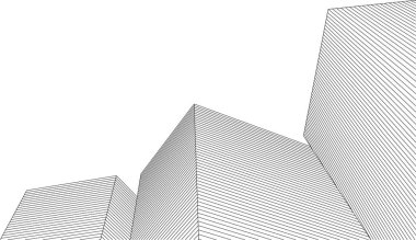 soyut mimari 3d resimleme arkaplanı