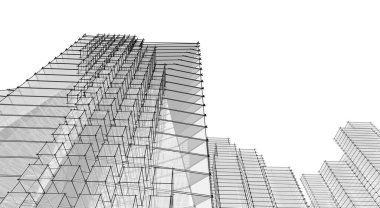 soyut mimari dekonstrüktivizm 3d görüntüleme