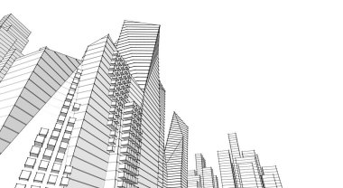 soyut mimari dekonstrüktivizm 3d görüntüleme