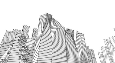 soyut mimari dekonstrüktivizm 3d görüntüleme