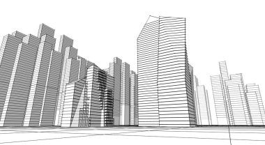 soyut mimari dekonstrüktivizm 3d görüntüleme