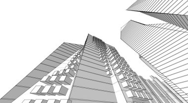 soyut mimari dekonstrüktivizm 3d görüntüleme