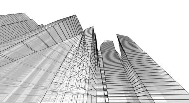 soyut mimari dekonstrüktivizm 3d görüntüleme