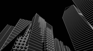 soyut mimari dekonstrüktivizm 3d görüntüleme