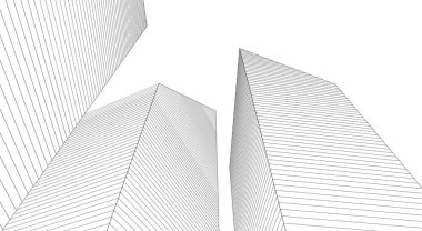 soyut mimari 3d resimleme arkaplanı