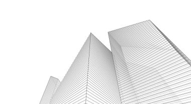 soyut mimari 3d resimleme arkaplanı