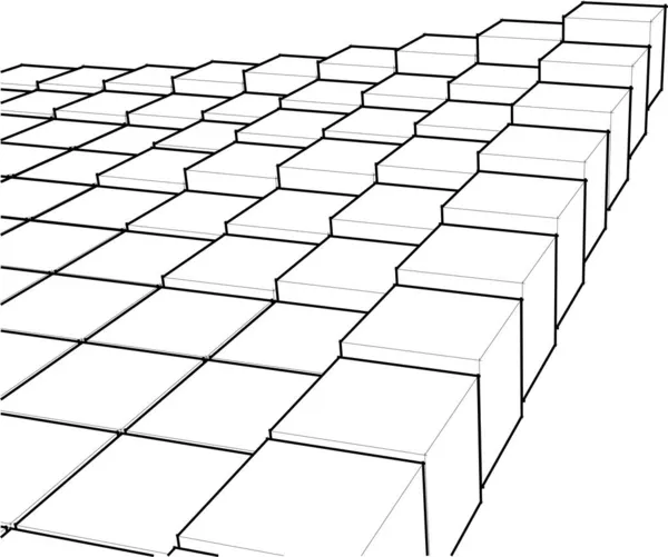 立方体抽象几何3D渲染 — 图库矢量图片