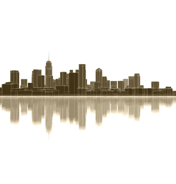 Modern City Panorama Illustration — Stock Photo, Image