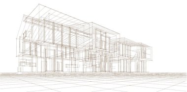 Mimari ev 3D