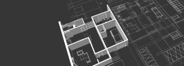 ev planı mimari konsepti 3D oluşturma