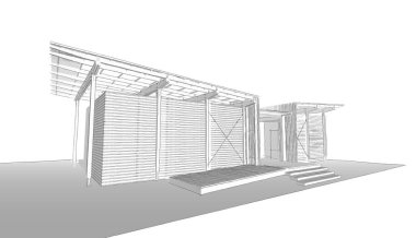 ev mimarisi çizimi 3d illüstrasyon