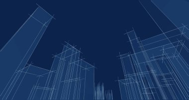 soyut mimari 3d resimleme arkaplanı