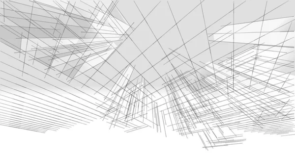 Abstrakte Architektur Illustration Hintergrund — Stockfoto