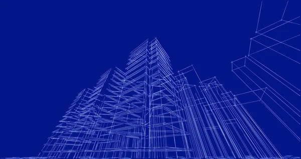 Abstract Architecture Illustration Background — Stock Photo, Image