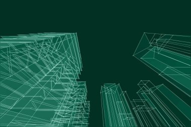 soyut mimari 3d resimleme arkaplanı