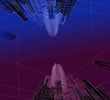 soyut mimari 3d resimleme arkaplanı