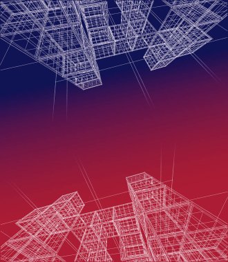 ev geleneksel mimarisi 3d illüstrasyon