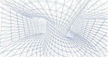 soyut mimari kemer 3d illüstrasyon