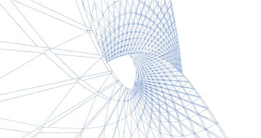 soyut mimari kemer 3d illüstrasyon