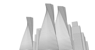 soyut mimari 3d resimleme arkaplanı