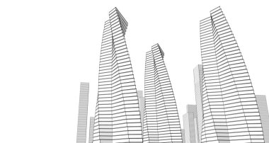 soyut mimari 3d resimleme arkaplanı