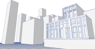 modern ev inşaatı 3D görüntüleme