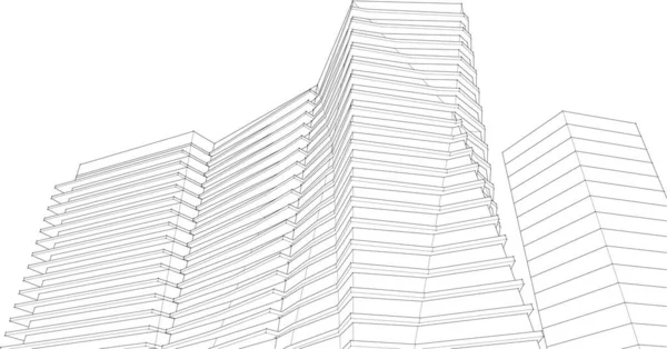 Architecture Abstraite Illustration Fond — Image vectorielle