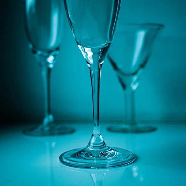 Still Life Glassware Table — Fotografia de Stock