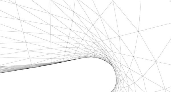 抽象建筑拱门3D插图 — 图库矢量图片